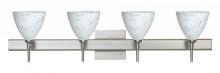 Besa Lighting 4SW-177919-LED-SN-SQ - Besa Wall With SQ Canopy Mia Satin Nickel Carrera 4x5W LED