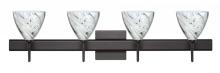 Besa Lighting 4SW-1779MG-LED-BR-SQ - Besa Wall With SQ Canopy Mia Bronze Marble Grigio 4x5W LED