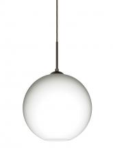 Besa Lighting J-COCO1007-BR - Besa Coco 10 Pendant For Multiport Canopy, Opal Matte, Bronze Finish, 1x60W Medium Ba