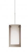 Besa Lighting RXP-S44007-SN - Besa Pendant Pahu 4 Satin Nickel Transparent Smoke/Opal 1x35W Halogen