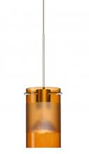 Besa Lighting XP-6524EG-LED-SN - Besa Pendant Scope Satin Nickel Armagnac/Frost 1x5W LED