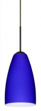 Besa Lighting 1JC-1511CM-LED-BR - Besa Riva 9 LED Pendant Cobalt Blue Matte Bronze 1x9W LED