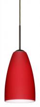 Besa Lighting 1JC-1511RM-BR - Besa Riva 9 Pendant Bronze Ruby Matte 1x75W Medium Base