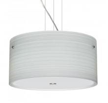 Besa Lighting 1KV-4008KR-SN - Besa Pendant Tamburo 16 Satin Nickel Chalk 3x100W Medium Base