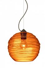 Besa Lighting 1KX-462782-BR - Besa Wave 10 Pendant Bronze Amber 1x60W Medium Base