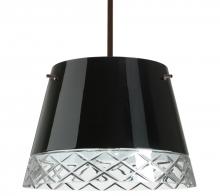 Besa Lighting 1KT-4394BC-LED-BR - Besa Amelia 18 LED Pendant 1KT Black/Hand-Cut Bronze 3x11W LED