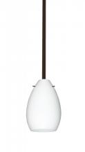 Besa Lighting 1TT-171307-BR - Besa Pera 6 Stem Pendant Bronze Opal Matte 1x50W Candelabra