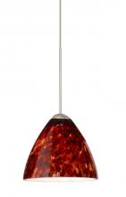 Besa Lighting 1XT-177941-LED-SN - Besa Pendant Mia Satin Nickel Garnet 1x5W LED