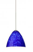 Besa Lighting 1XT-177986-LED-SN - Besa Pendant Mia Satin Nickel Blue Cloud 1x5W LED