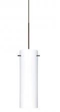 Besa Lighting 1XC-493007-BR - Besa Copa Pendant, Opal Matte, Bronze, 1x50W Halogen