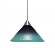 Besa Lighting XP-JADEPB-SN - Besa, Jade Cord Pendant, Purple/Blue, Satin Nickel Finish, 1x50W Halogen