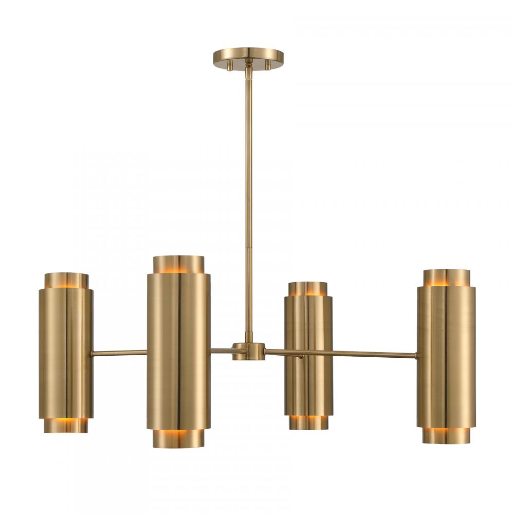 Lio 8-Light Chandelier in Noble Brass by Breegan Jane