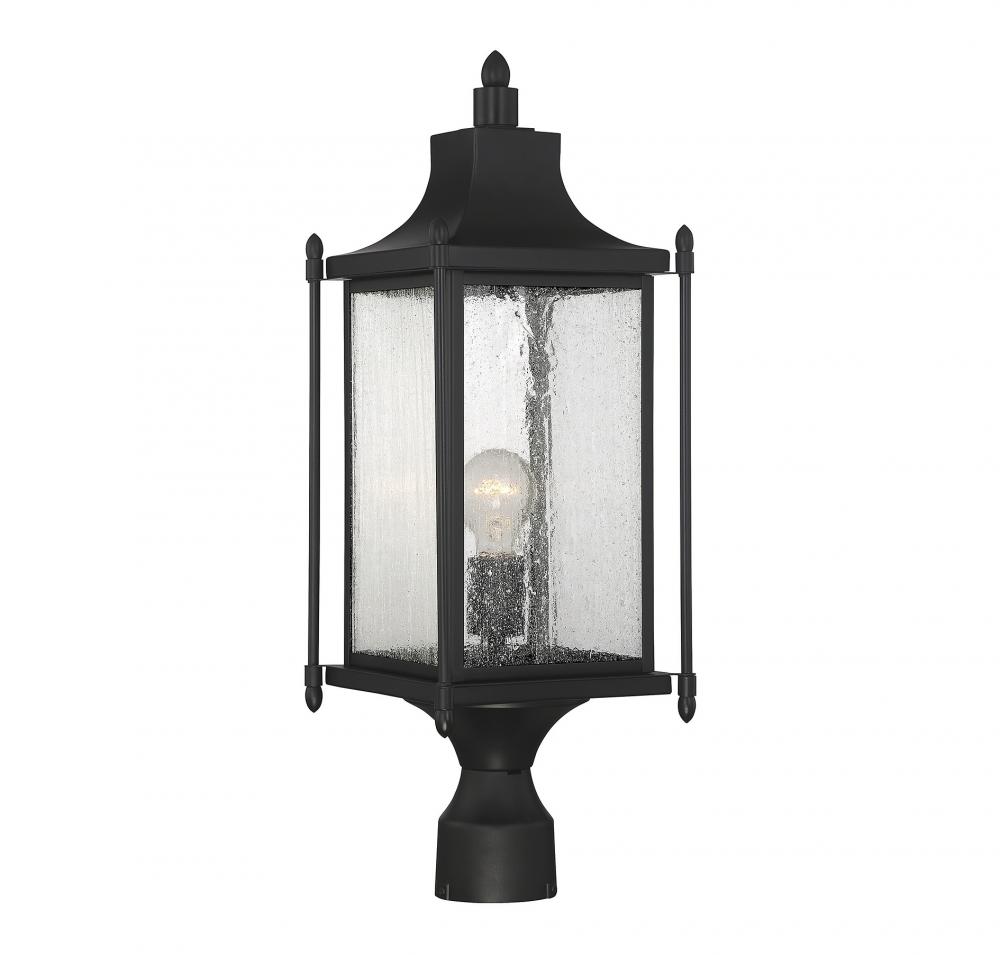 Dunnmore 1-Light Outdoor Post Lantern in Black