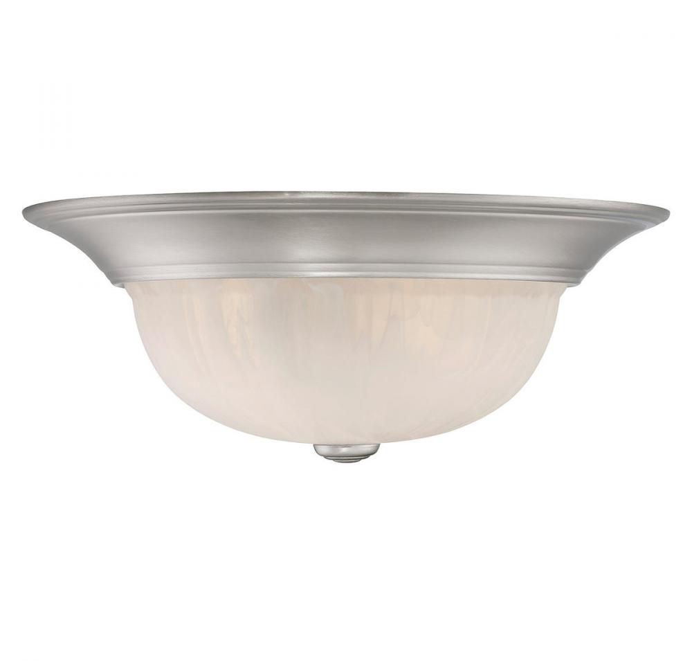 2-Light Ceiling Light in Satin Nickel