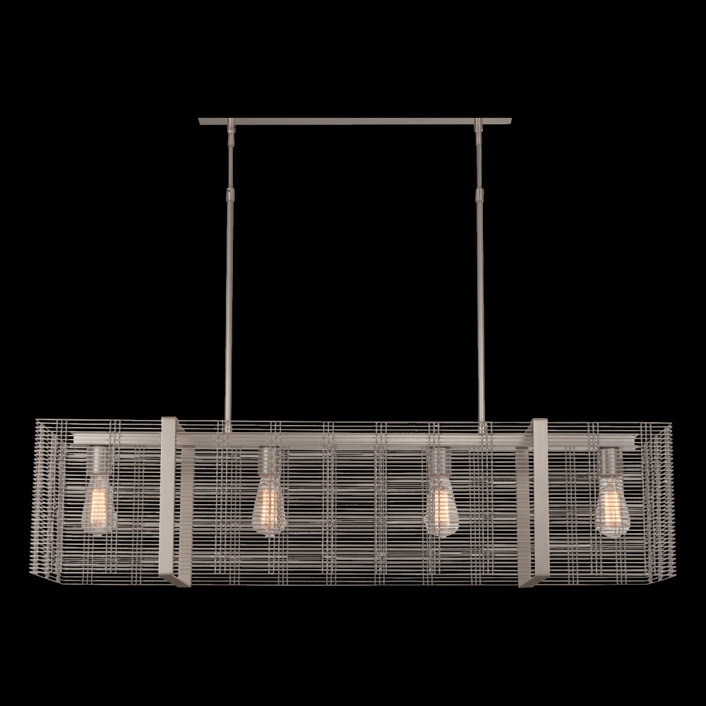 Downtown Mesh Linear Suspension-60-Metallic Beige Silver