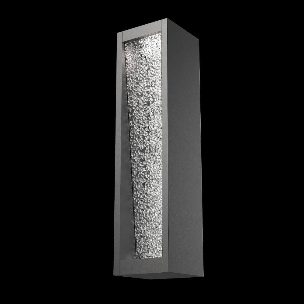 Torrent Sconce 18"-Argento Grey-Clear Rimelight