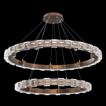 Hammerton CHB0087-2T-BB-TE-CA1-L3 - Tessera 38" & 50" Two-Tier Ring-Burnished Bronze