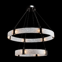 Hammerton CHB0042-2B-BS-SG-CA1-L1 - Two Tier Parallel Ring Chandelier-2B-Metallic Beige Silver