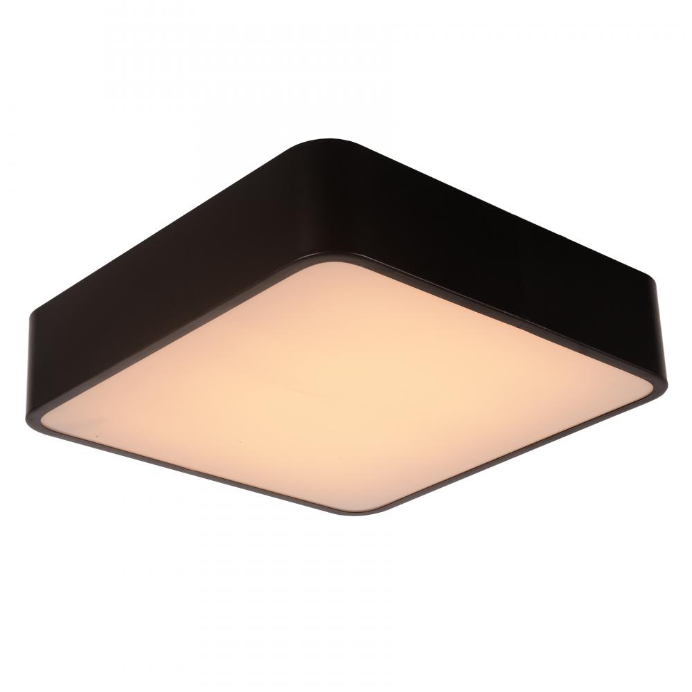 Aperture 24-Watt Matte Black Finish Integrated LEd Square Flush Mount Ceiling Light 16 in. L x 16 in