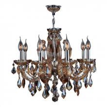 Worldwide Lighting Corp W83121C20-AM - Catherine Collection 6 Light Chrome Finish and Amber Crystal Chandelier 20&#34; D x 20&#34; H Medium