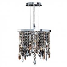 Worldwide Lighting Corp W83124C10 - Fiona Collection 1 Light Chrome Finish Multi-colored Crystal Pendant 10&#34; L x 4&#34; W x 11&#34;