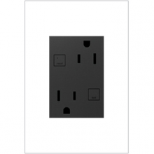 Legrand AGFTR2153G4 - adorne® Plus Size Tamper-Resistant 15A Duplex Self-Test GFCI Receptacles, Graphite