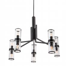 Norwell 8150-MB-CL - Stripe Chandelier - Matte Black