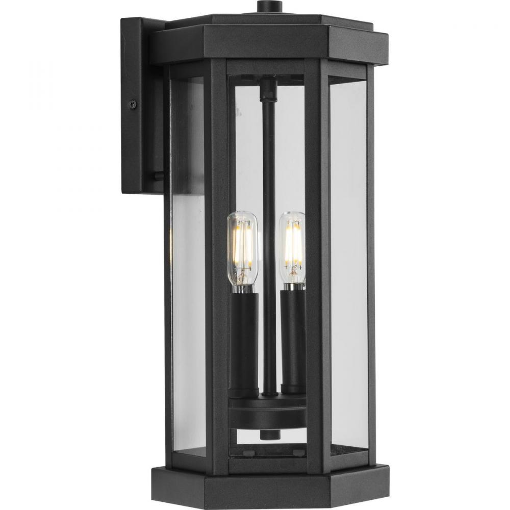 Ramsey Collection Textured Black Modern Farmhouse Outdoor Medium Wall Lantern