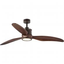 Progress P250002-108-30 - Farris Collection Three-Blade Carved Wood 60&#34; Ceiling Fan