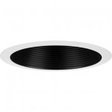 Progress P806000-031 - 6&#34; Black Recessed Step Baffle Trim for 6&#34; Housing (P806N series)