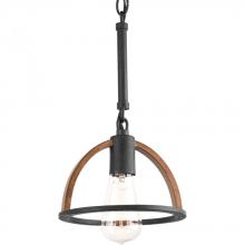 Progress P5315-71 - Trestle Collection One-Light Gilded Iron Farmhouse Mini-Pendant Light