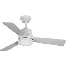 Progress P2555-2830K - Trevina II Collection 44&#34; Three-Blade Satin White Ceiling Fan