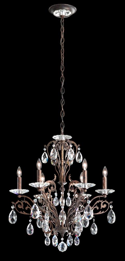 Filigrae 6 Light 120V Chandelier in French Gold with Heritage Handcut Crystal