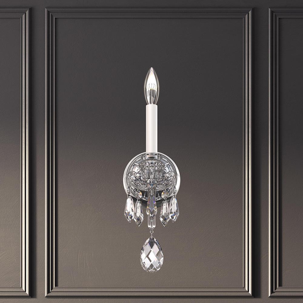 Hamilton Nouveau 1 Light 120V Wall Sconce in Polished Silver with Heritage Handcut Crystal