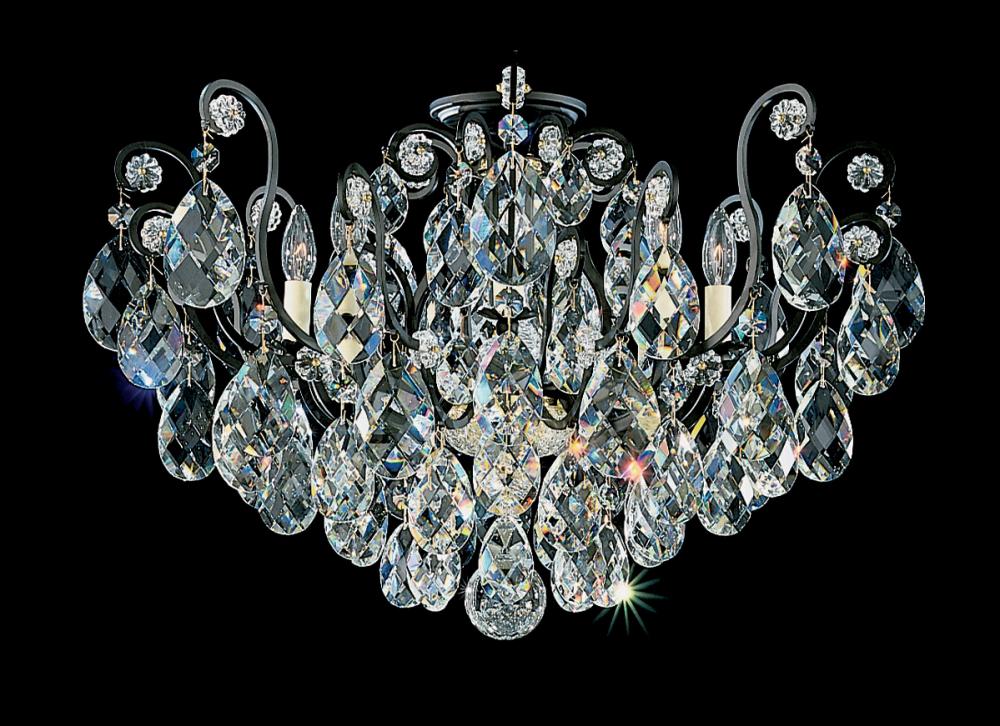 Renaissance 8 Light 120V Semi-Flush Mount in French Gold with Heritage Handcut Crystal