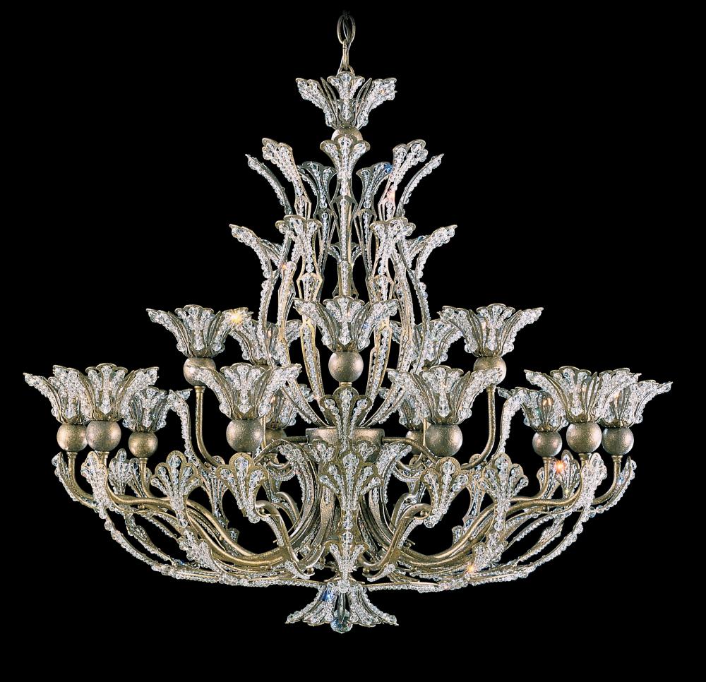 Rivendell 16 Light 120V Chandelier in Black with Radiance Crystal