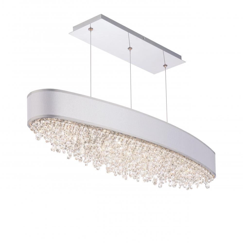 Eclyptix LED 36IN 3000K/3500K/4000K 120V Pendant in Polished Stainless Steel with Radiance Wavy Cr