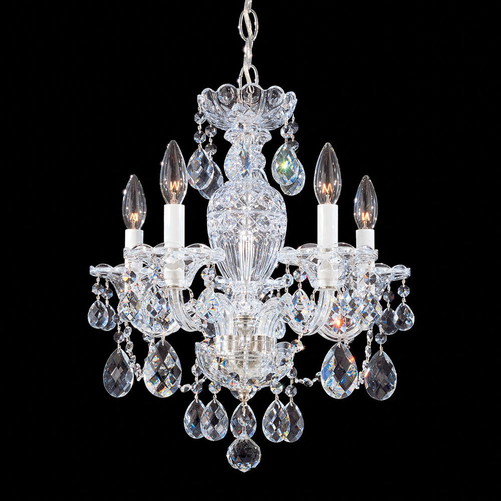 Sterling 5 Light 120V Chandelier in Aurelia with Heritage Handcut Crystal