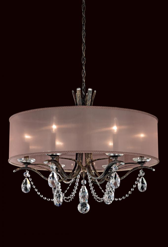 Vesca 6 Light 120V Chandelier in White with Radiance Crystal