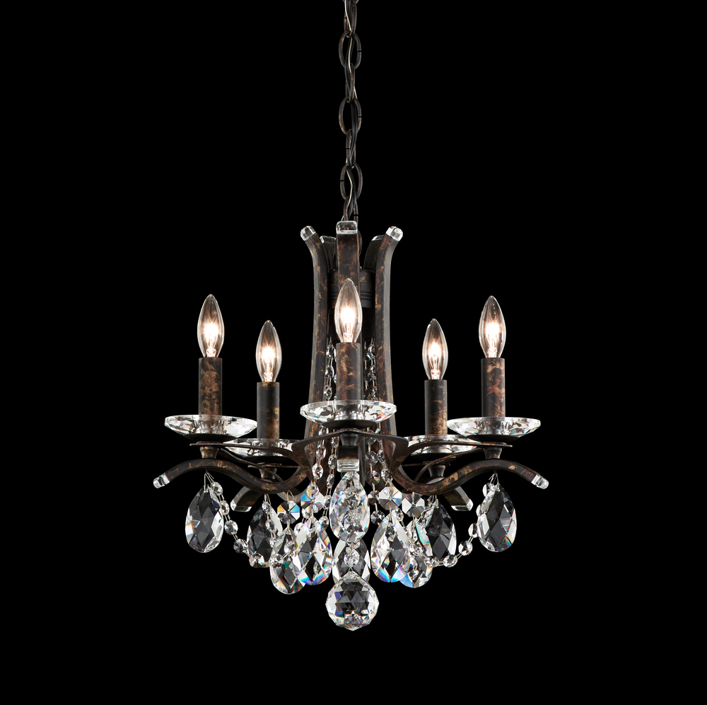 Vesca 5 Light 120V Chandelier in French Gold with Radiance Crystal