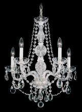 Schonbek 1870 1302-40H - Arlington 5 Light 120V Chandelier in Polished Silver with Heritage Handcut Crystal