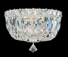 Schonbek 1870 5890-40R - Petit Crystal Deluxe 3 Light 120V Semi-Flush Mount in Polished Silver with Radiance Crystal