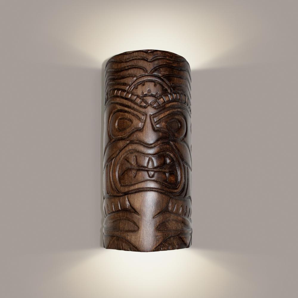 Tiki Wall Sconce Dark Teak (Outdoor/WET Location)