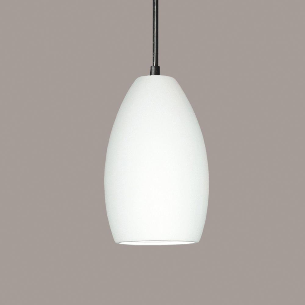 Antigua Pendant: Black Gloss (E26 Base Dimmable LED (Bulb included)) (Black Cord & Canopy)