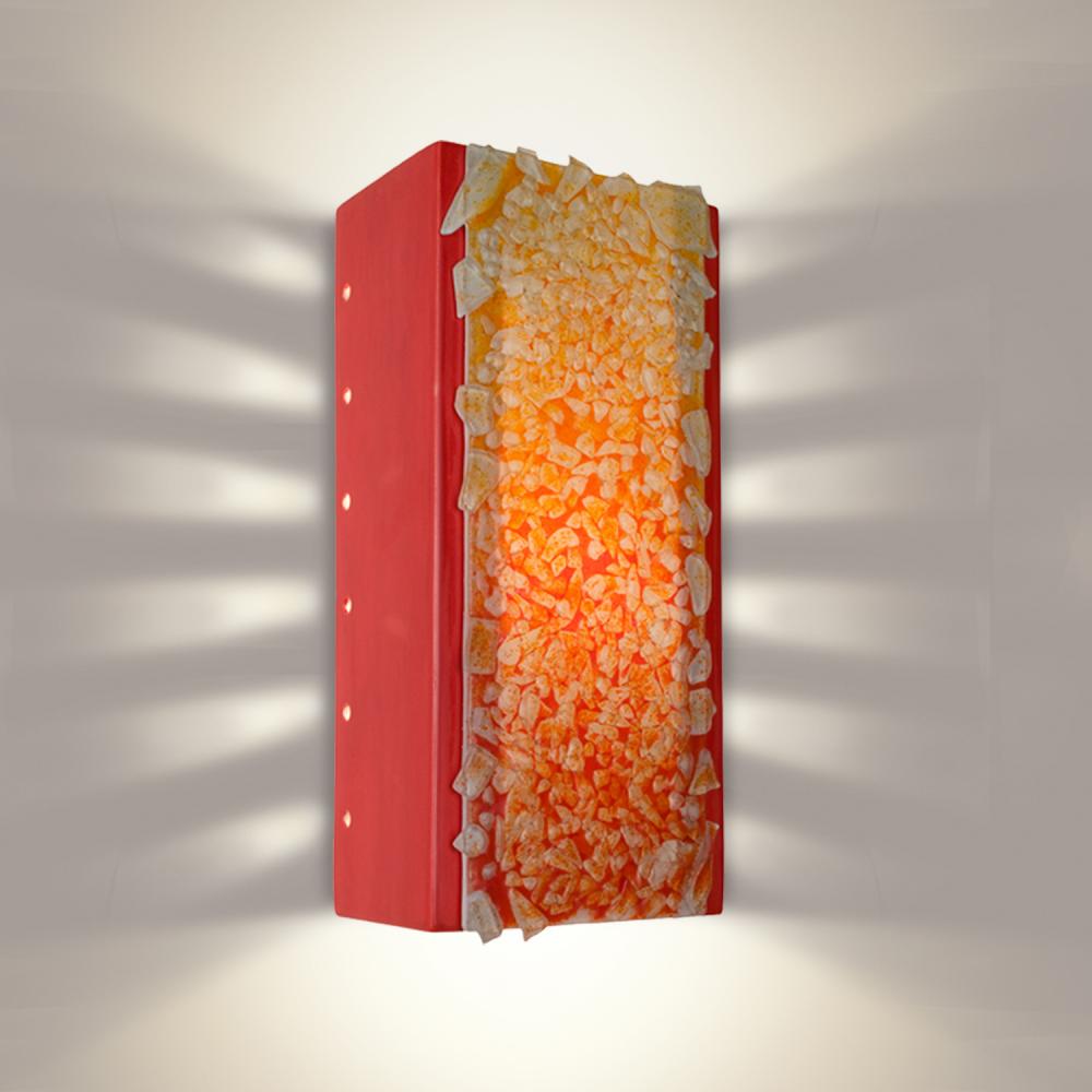 Rocky Wall Sconce Matador Red and Multi Fire