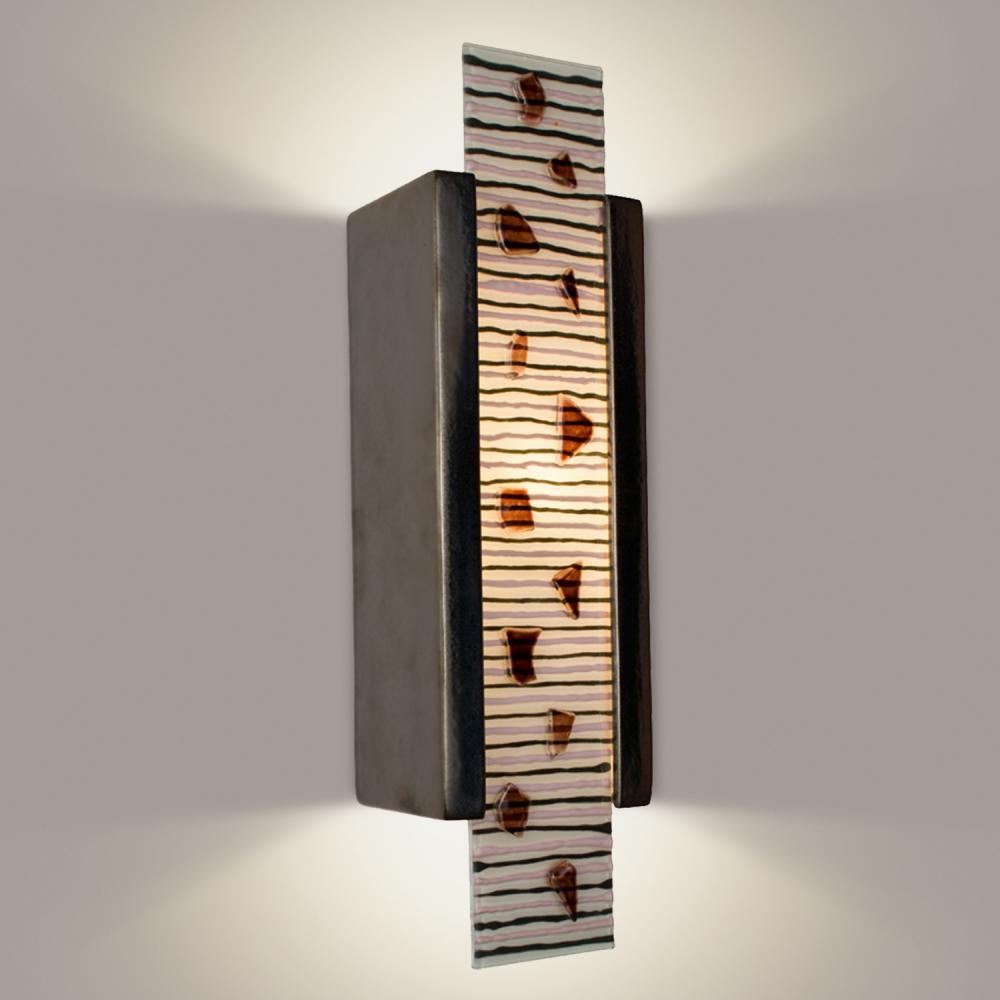 Zen Garden Wall Sconce Gunmetal and Multi Rosewood