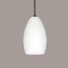 A-19 P1501-1LEDE26-BG-BCC - Antigua Pendant: Black Gloss (E26 Base Dimmable LED (Bulb included)) (Black Cord & Canopy)