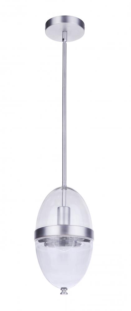 Sivo 1 Light Outdoor Pendant in Satin Aluminum