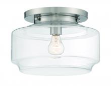 Craftmade X3112-BNK - Peri 1 Light 12&#34; Flushmount in Brushed Polished Nickel