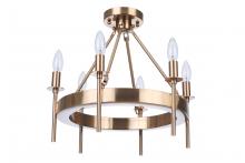 Craftmade 54356-SB - Larrson 6 Light Semi Flush in Satin Brass